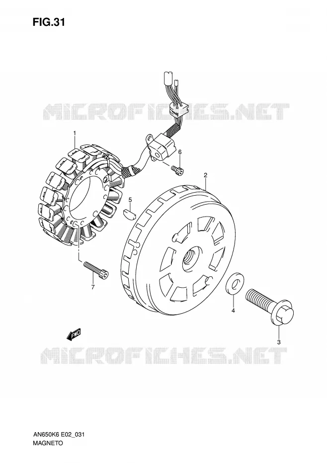 ALLUMAGE ROTOR - STATOR Suzuki SCOOTER 650 BURGMAN 2007  AN650AK7(E2)