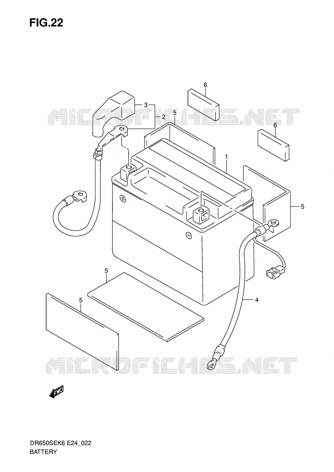 BATTERIE Suzuki MOTO 650 DR 2009  DR650SEK9(E24)