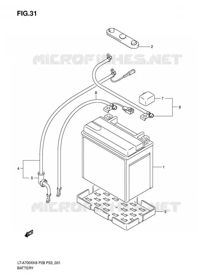 BATTERIE Suzuki QUAD 700 KINGQUAD 2007  LT-A700XK7(P28/P33)