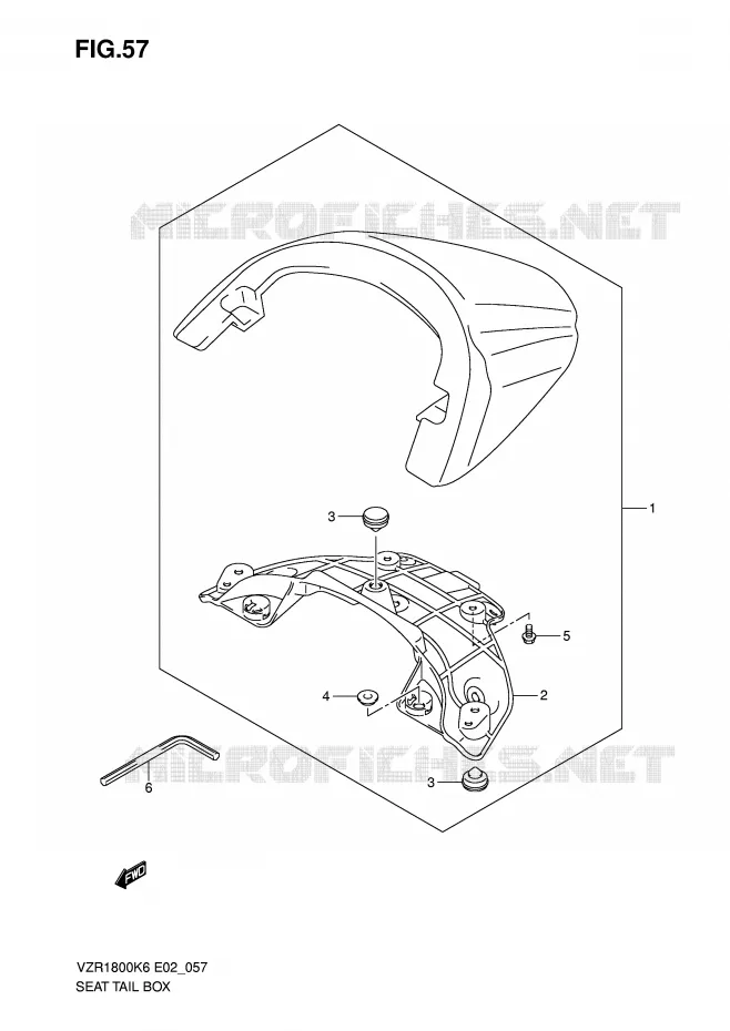 CAPOT DE SELLE Suzuki MOTO 1800 INTRUDER 2007  VZR1800K7(E2)