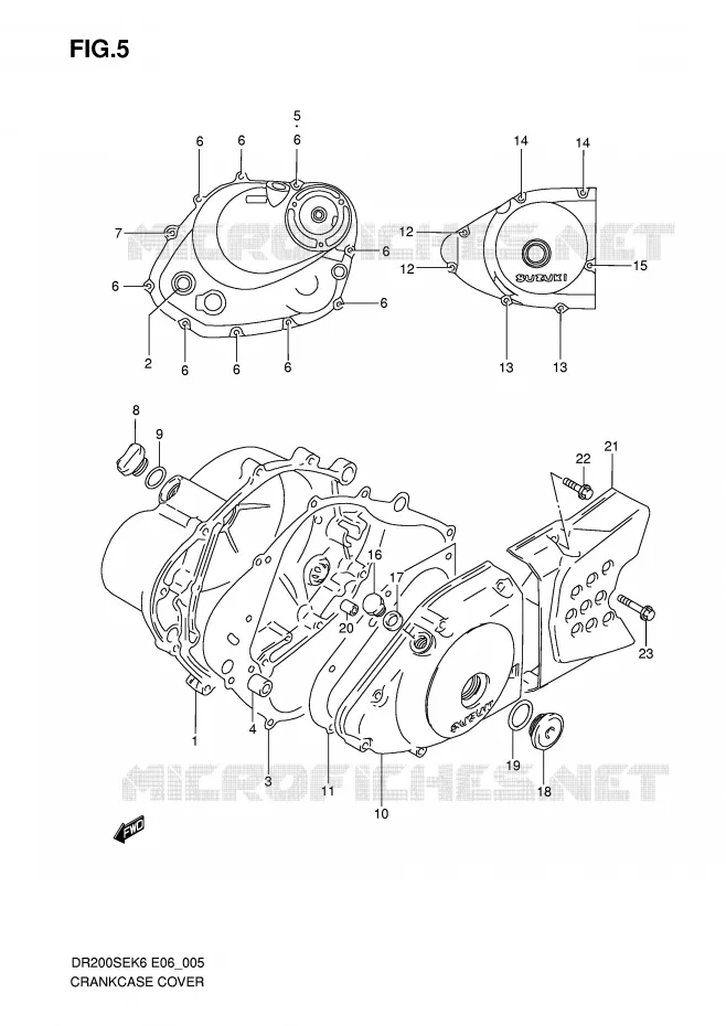 CARTER Suzuki MOTO 200 DR 2006  DR200SEK6(E6)
