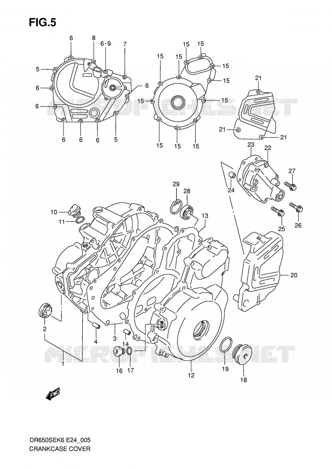 CARTER Suzuki MOTO 650 DR 2010  DR650SEL0(E24)