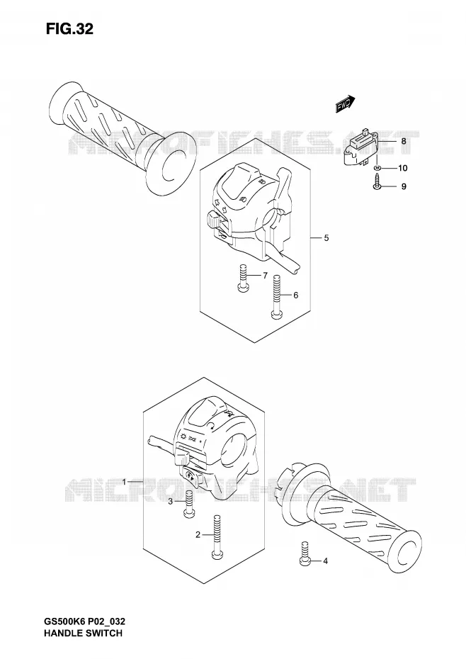 COMMODOS (MODELE K4/K5) Suzuki MOTO 500 GS-F 2006  GS500FUK6(P19)