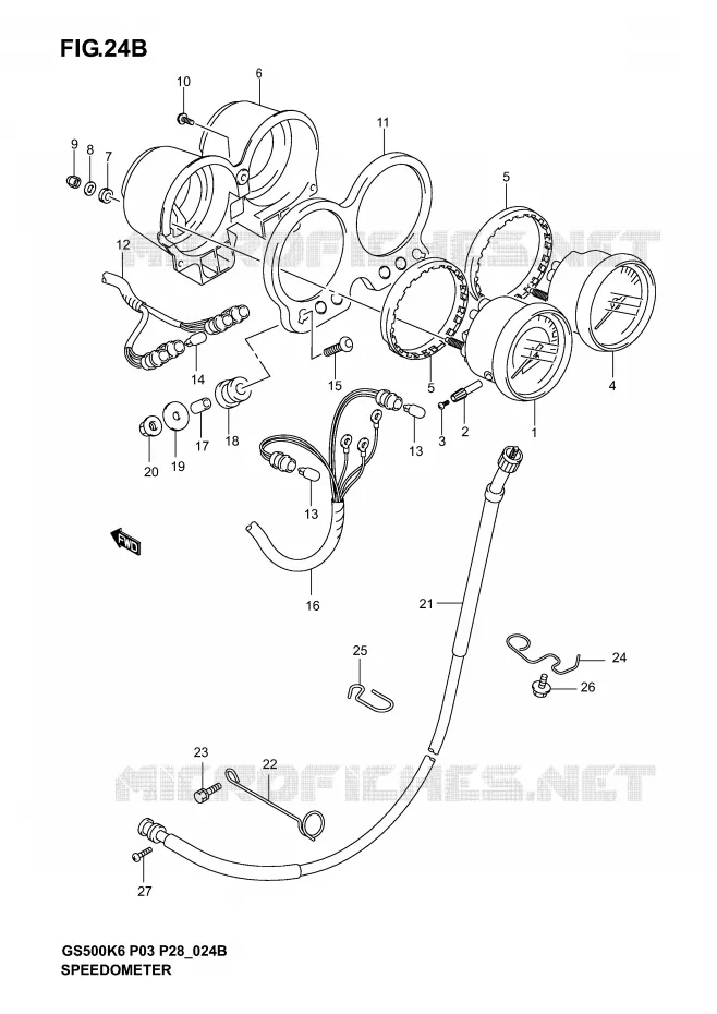 COMPTEUR (GS500FK4/K5/K6) Suzuki MOTO 500 GS-F 2004  GS500FK4(P3)