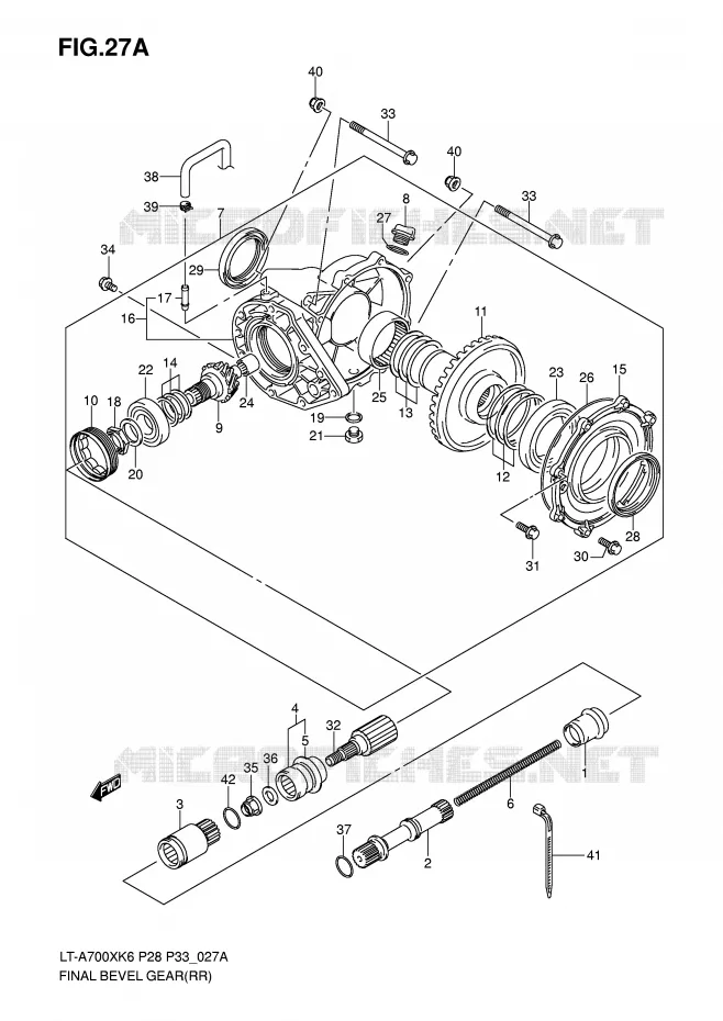 COUPLE CONIQUE (REAR)(MODEL K6 F.NO.5SAAP41 67110001~) Suzuki QUAD 700 KINGQUAD 2007  LT-A700XK7(P28/P33)