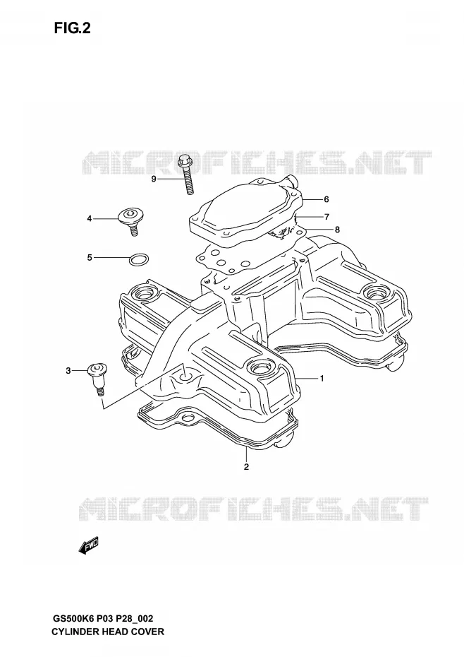 COUVERCLE DE CULASSE Suzuki MOTO 500 GS-F 2004  GS500FK4(P3)