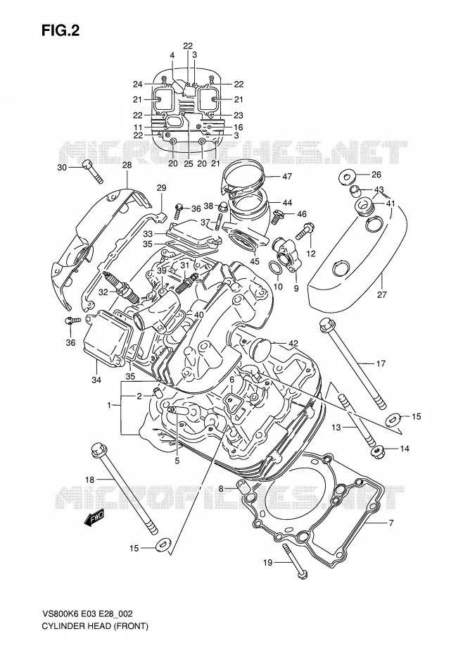 CULASSE (AVT) Suzuki MOTO 800 INTRUDER 2006  VS800K6(E3/E28)