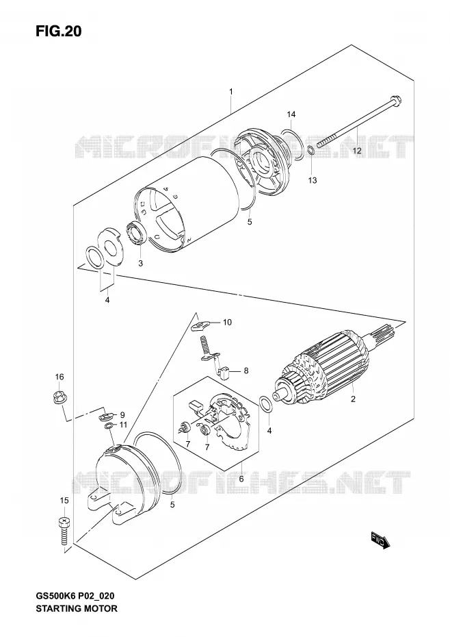 DEMARREUR Suzuki MOTO 500 GS-E 2006  GS500K6(P19)
