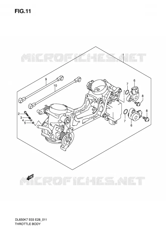 ENSEMBLE INJECTION Suzuki MOTO 650 V-STROM 2008  DL650AK8(E3/E28)