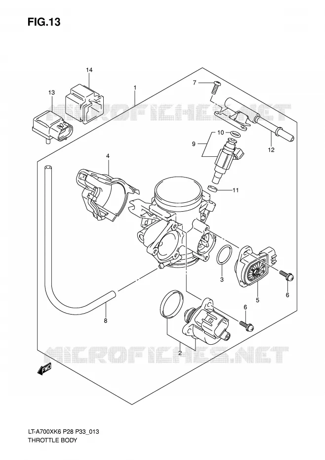ENSEMBLE INJECTION Suzuki QUAD 700 KINGQUAD 2007  LT-A700XK7(P28/P33)