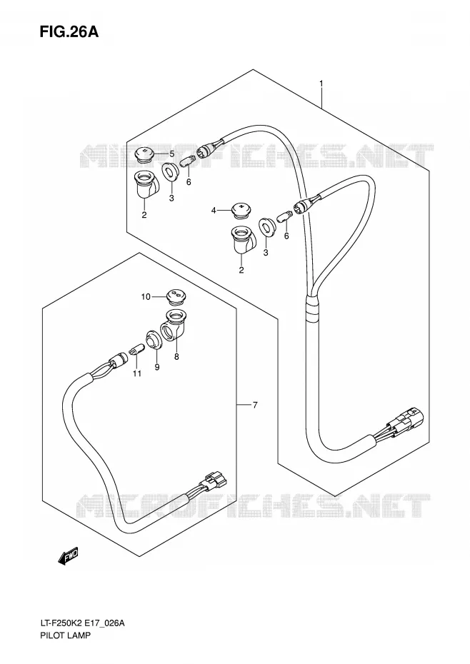 ENSEMBLE TEMOINS (LT-F250K6 E4) Suzuki QUAD 250 OZARK 2004  LT-F250K4(E17)