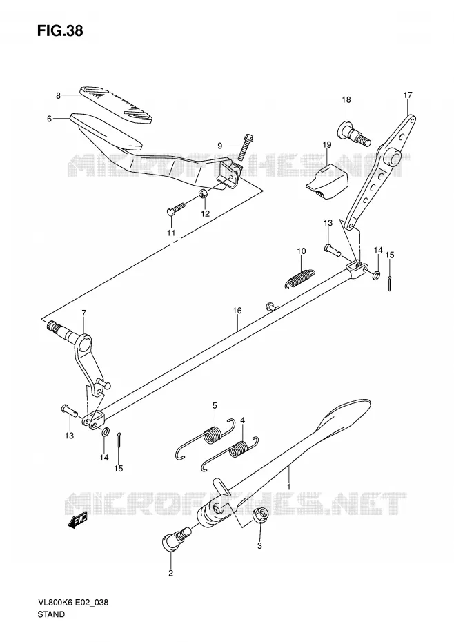 FREIN ARRIERE Suzuki MOTO 800 VOLUSIA 2009  VL800CK9(E2)