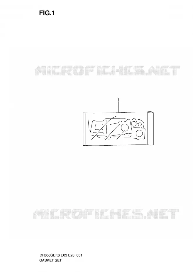 KIT JOINTS Suzuki MOTO 650 DR 2007  DR650SEK7(E3/E28)