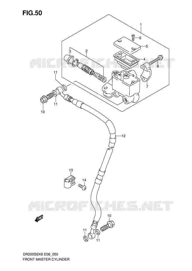 MAITRE CYLINDRE AVANT Suzuki MOTO 200 DR 2010  DR200SEL0(E6)