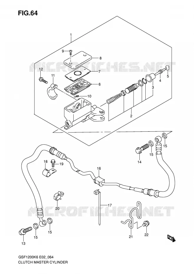 MAITRE CYLINDRE D'EMBRAYAGE (GSF1200SK6/SAK6) Suzuki MOTO 1200 BANDIT 2006  GSF1200AK6(E2)