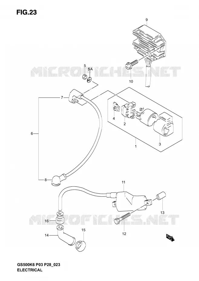 PARTIE ELECTRIQUE Suzuki MOTO 500 GS-E 2004  GS500K4(P3)