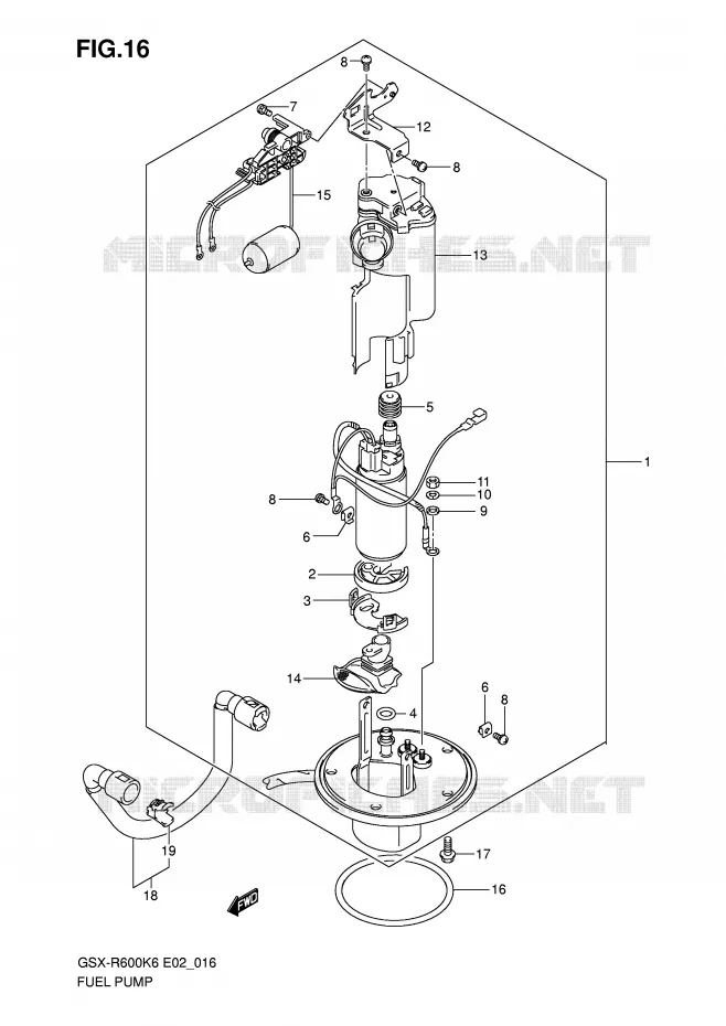 POMPE A ESSENCE Suzuki MOTO 600 GSX-R 2007  GSX-R600U2K7(E2)