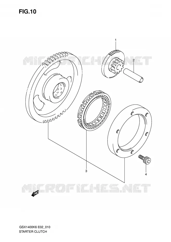 ROUE LIBRE DE DEMARREUR Suzuki MOTO 1400 GSX 2007  GSX1400ZK7(E2)