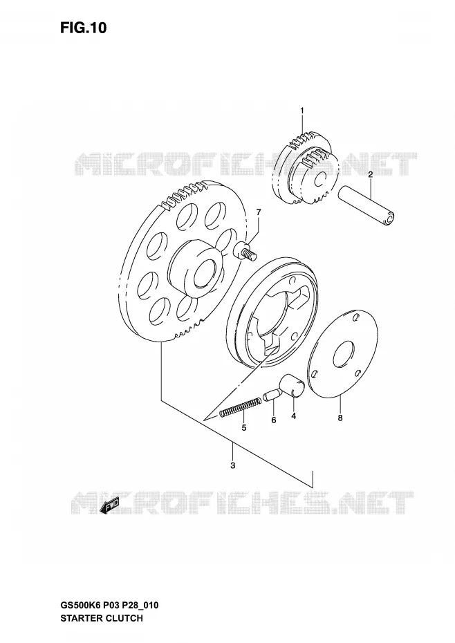 ROUE LIBRE DE DEMARREUR Suzuki MOTO 500 GS-E 2004  GS500K4(P3)