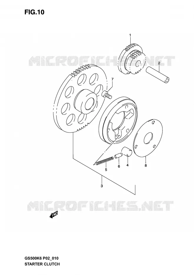 ROUE LIBRE DE DEMARREUR Suzuki MOTO 500 GS-E 2005  GS500K5(P19)
