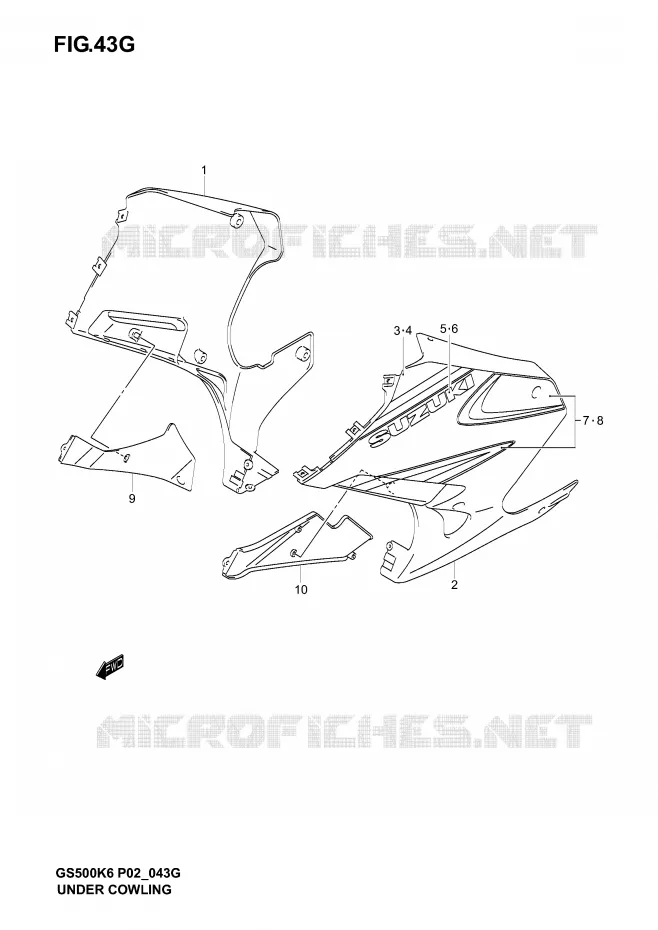 SABOT  (GS500FK6/FUK6) Suzuki MOTO 500 GS-F 2005  GS500FUK5(P19)