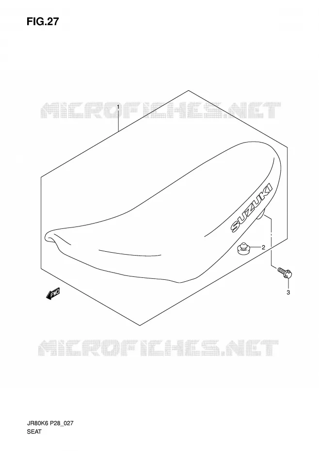 SELLE Suzuki MOTO 80 JR 2006  JR80K6(P28)