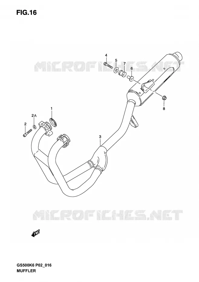 SILENCIEUX Suzuki MOTO 500 GS-E 2005  GS500UK5(P19)
