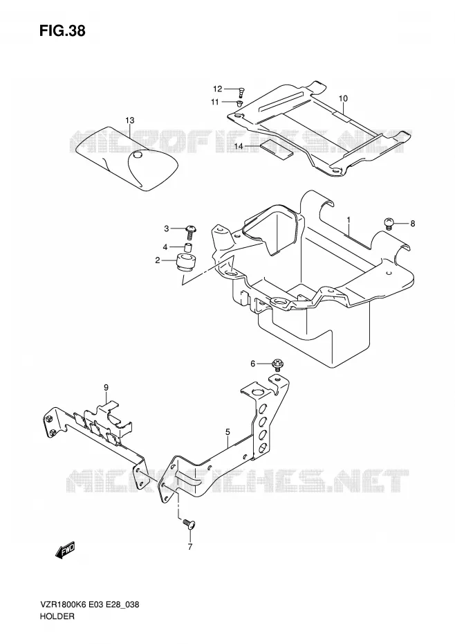 SUPPORT Suzuki MOTO 1800 INTRUDER 2007  VZR1800K7(E3/E28)