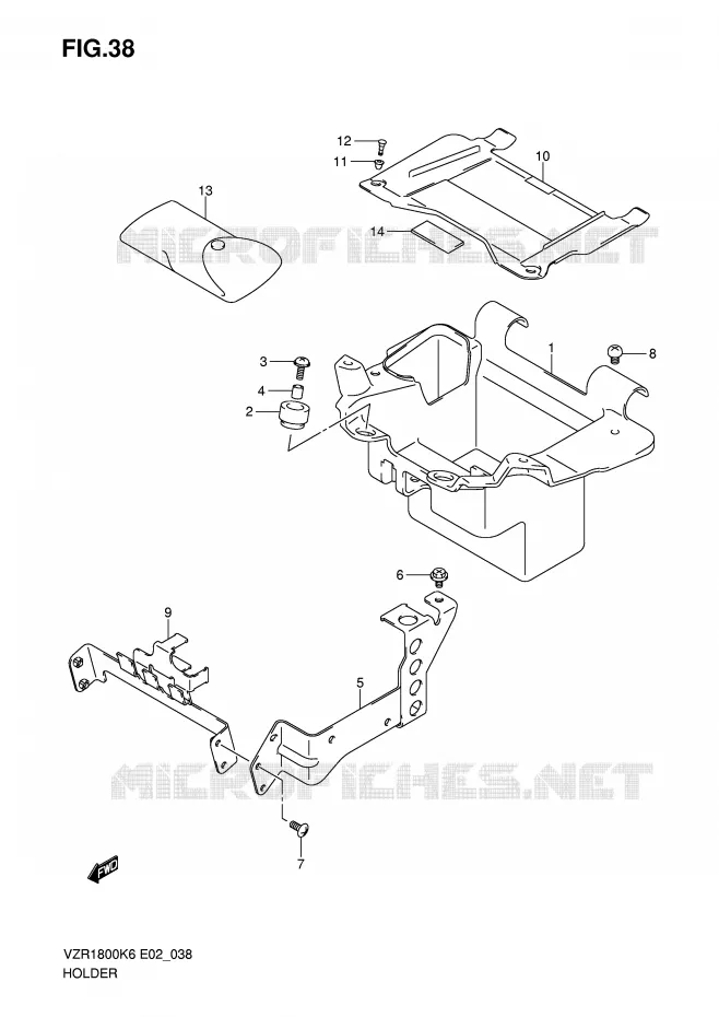 SUPPORT Suzuki MOTO 1800 INTRUDER 2009  VZR1800ZUFK9(E2)