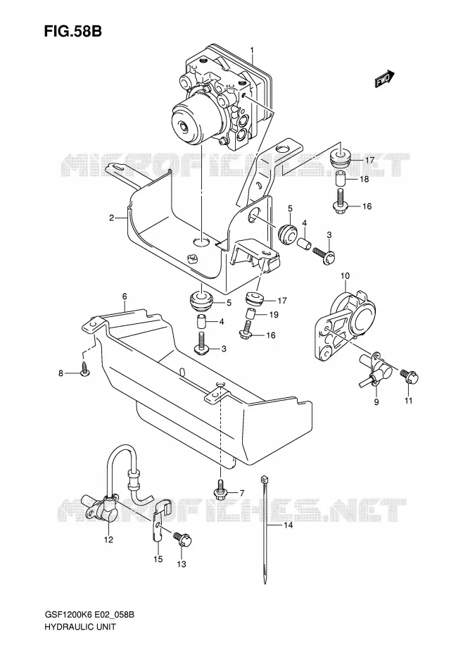 SYSTÈME ABS (GSF1200AK6/SAK6) Suzuki MOTO 1200 BANDIT 2006  GSF1200K6(E2)