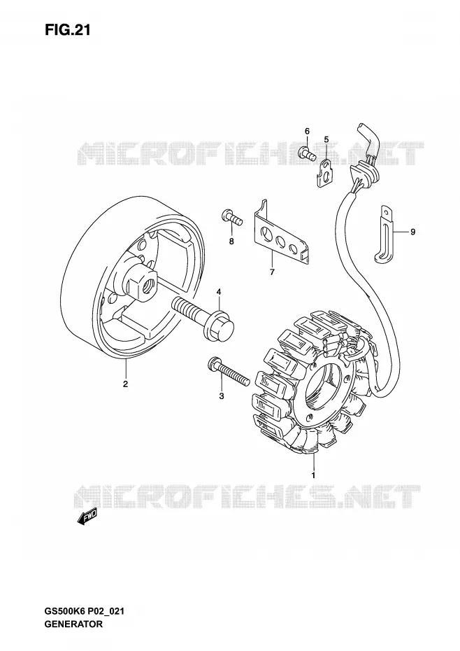 ALTERNATEUR Suzuki MOTO 500 GS-E 2005  GS500UK5(P19)