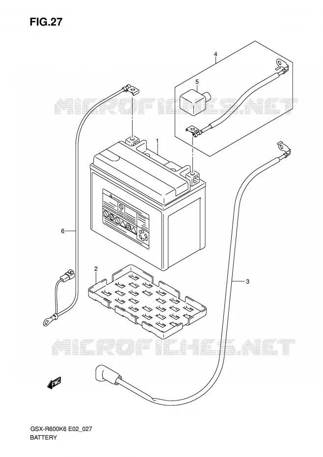 BATTERIE Suzuki MOTO 600 GSX-R 2007  GSX-R600U3K7(E2)