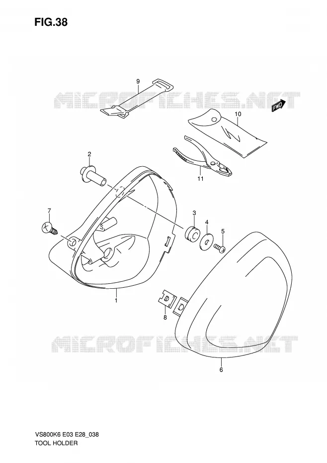 BOITE - TROUSSE A OUTILS Suzuki MOTO 800 INTRUDER 2009  VS800K9(E3/E28)