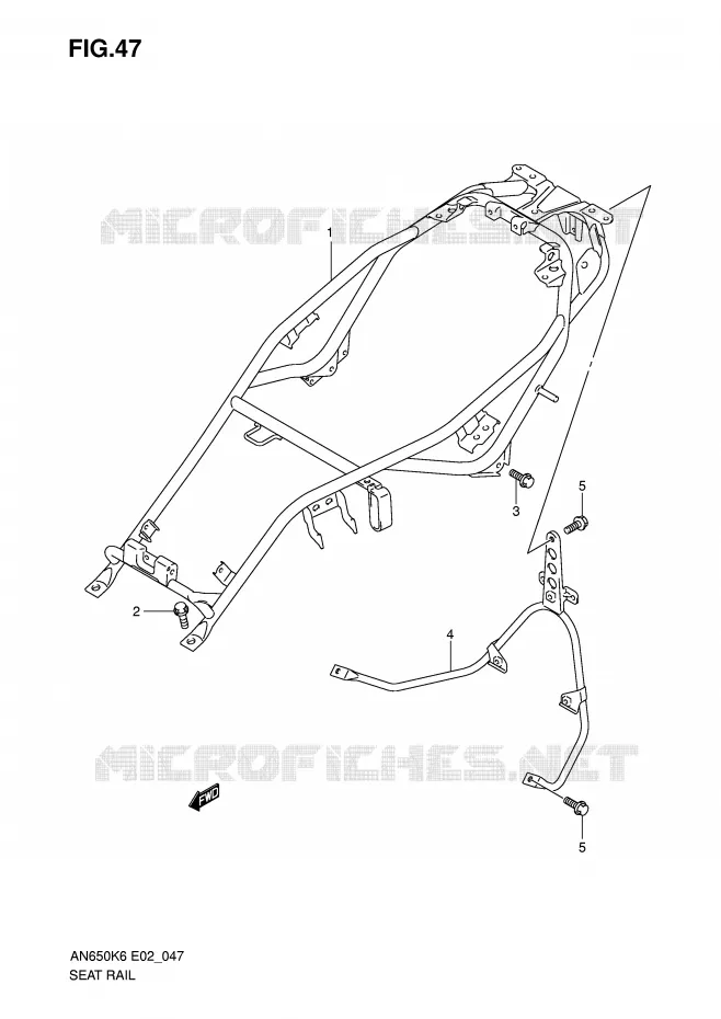 CADRE ARRIERE Suzuki SCOOTER 650 BURGMAN 2006  AN650K6(E2)
