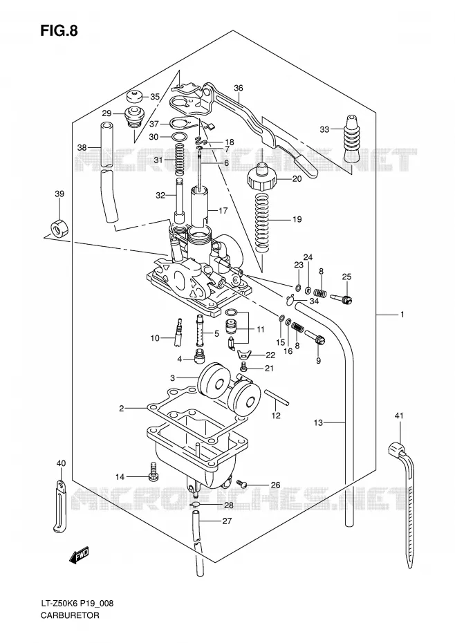 CARBURATEUR Suzuki QUAD 50 QUADSPORT 2013  LT-Z50L0(P19)