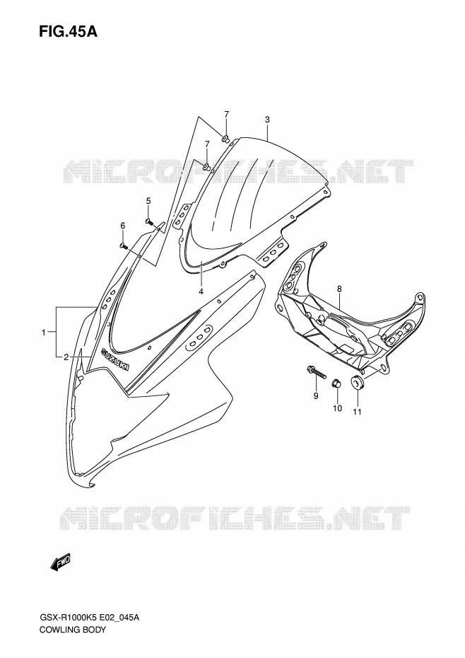CARENAGES - ETIQUETTES (MODELE K6) Suzuki MOTO 1000 GSX-R 2005  GSX-R1000U2K5(E2)