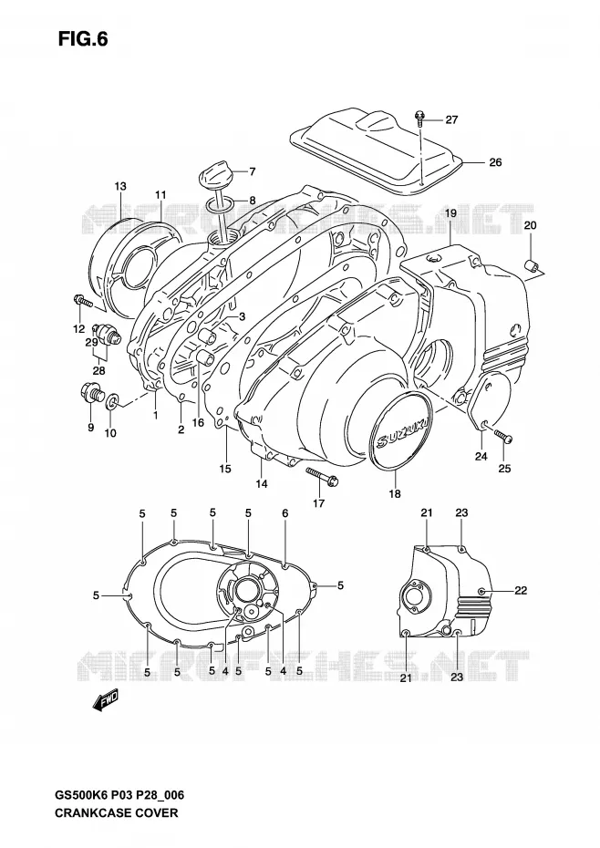 CARTER Suzuki MOTO 500 GS-F 2006  GS500FK6(P3)