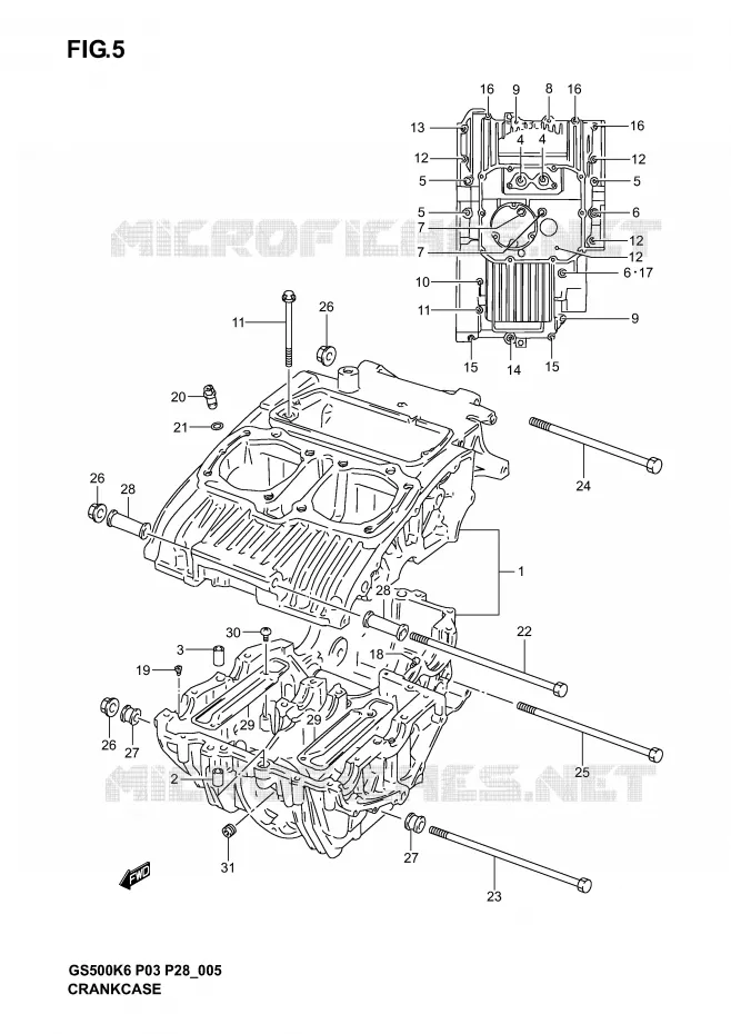 CARTER Suzuki MOTO 500 GS-F 2006  GS500FK6(P3)