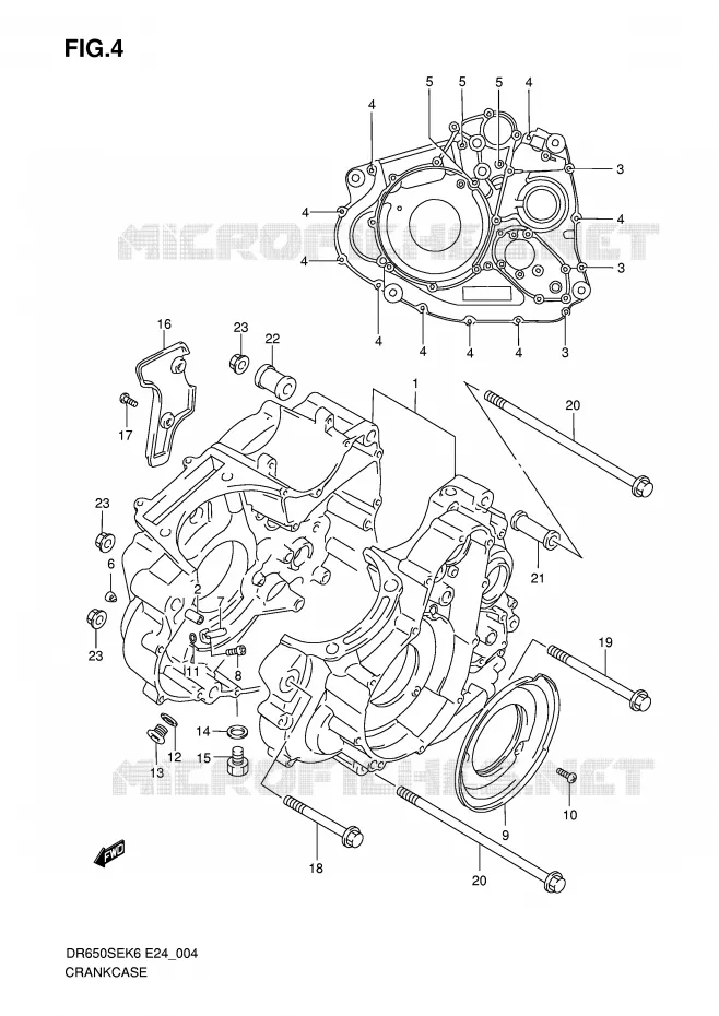 CARTER Suzuki MOTO 650 DR 2008  DR650SEK8(E24)
