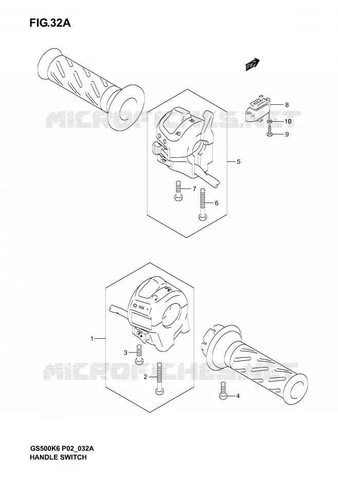 COMMODOS (MODELE K6) Suzuki MOTO 500 GS-E 2005  GS500UK5(P19)