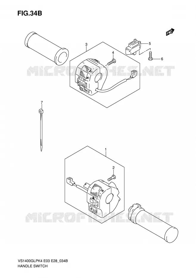 COMMODOS (VS1400K6/K7/K8) Suzuki MOTO 1400 INTRUDER 2007  VS1400K7(E3/E28)