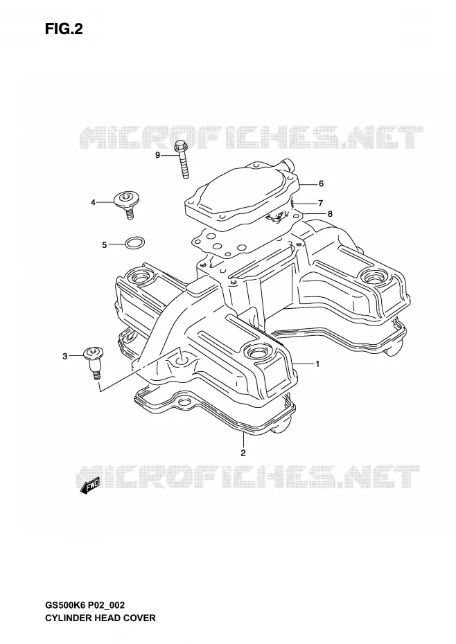 COUVERCLE DE CULASSE Suzuki MOTO 500 GS-F 2005  GS500FK5(P19)