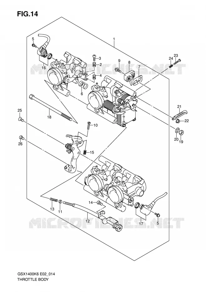 ENSEMBLE INJECTION Suzuki MOTO 1400 GSX 2006  GSX1400K6(E2)
