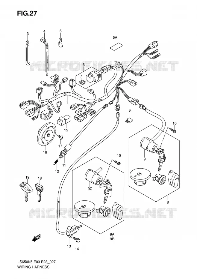 FAISCEAU ELECTRIQUE Suzuki MOTO 650 BOULEVARD 2006  LS650K6(E3/E28)