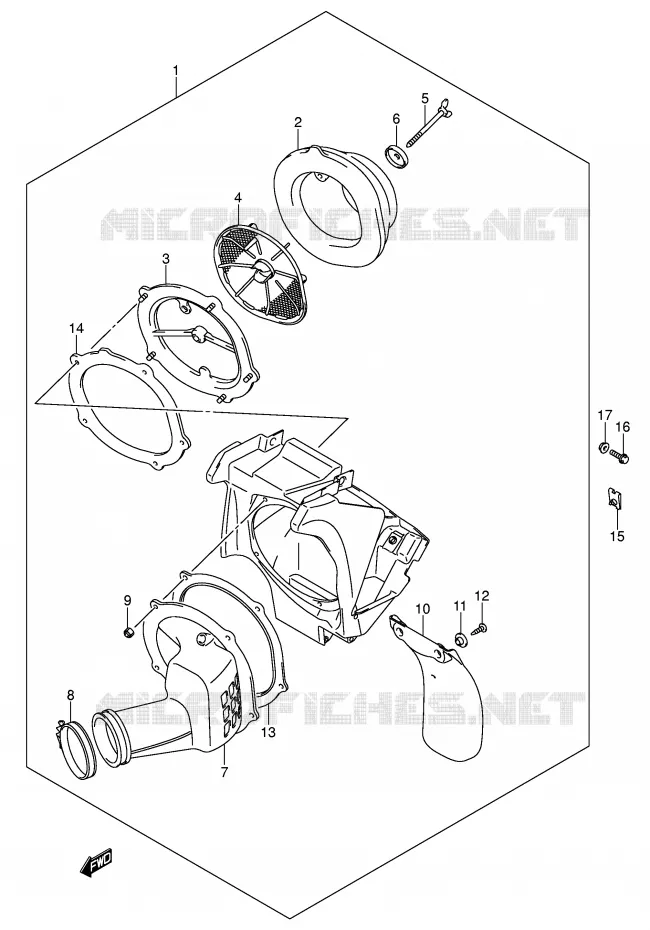 FILTRE A AIR Suzuki MOTO 450 RM-Z 2007  RM-Z450ZK7(E3/E28)