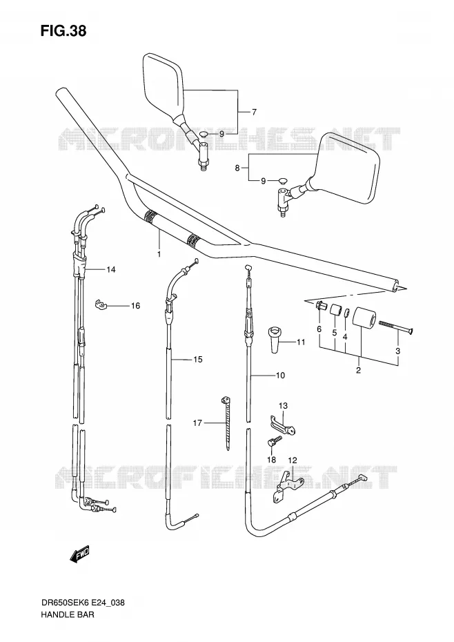 GUIDON Suzuki MOTO 650 DR 2006  DR650SEK6(E24)