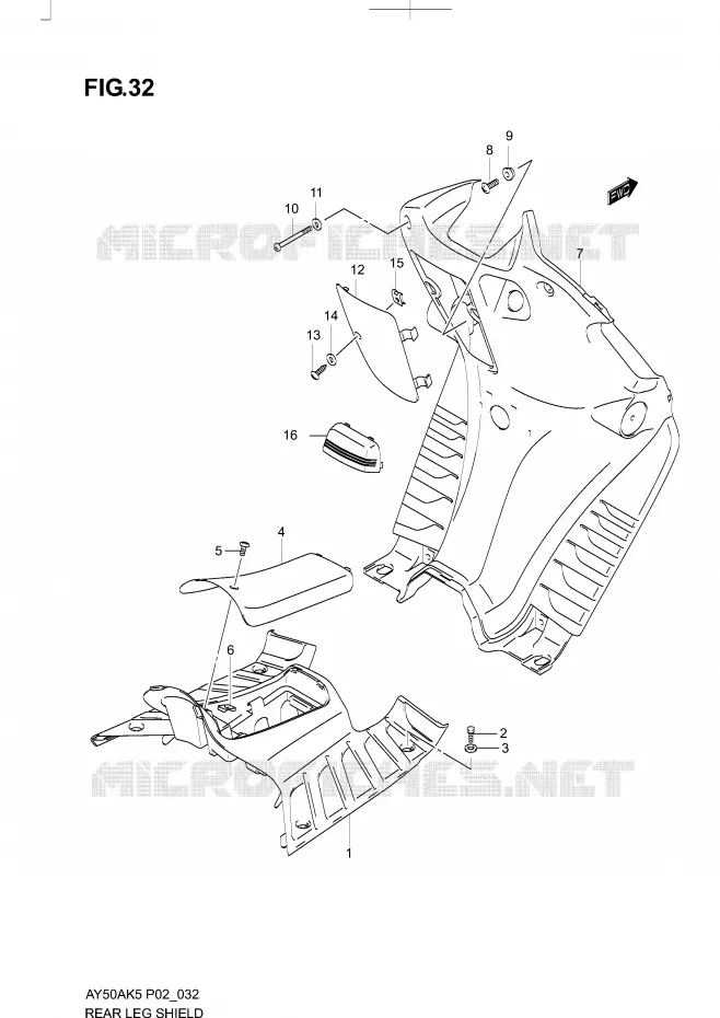 MARCHE PIEDS Suzuki SCOOTER 50 KATANA 2006  AY50AK6