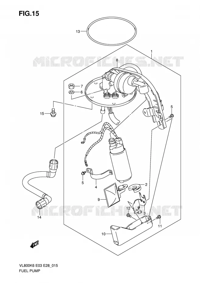 POMPE A ESSENCE Suzuki MOTO 800 VOLUSIA 2007  VL800TK7(E3/E28)