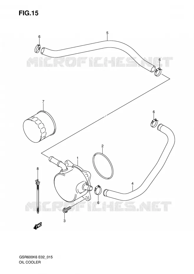 RADIATEUR D'HUILE Suzuki MOTO 600 GSR 2009  GSR600AK9(E2)