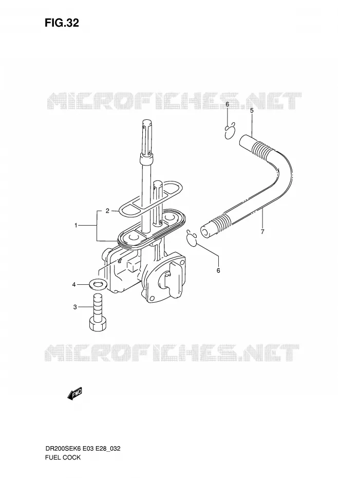 ROBINET D'ESSENCE Suzuki MOTO 200 DR 2008  DR200SEK8(E3/E28)